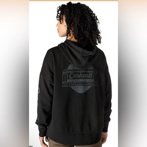 Carhartt womens Oversized-fit Midweight‎ Hooded Heart Graphic Sweatshirt